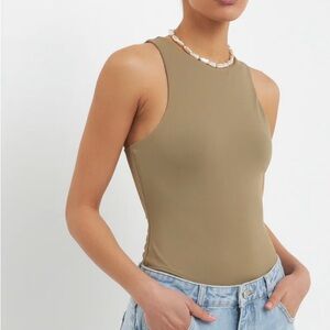Grey Lab XS olive body suit